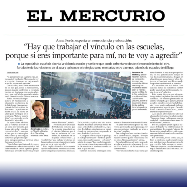 Anna Forés el mercurio
